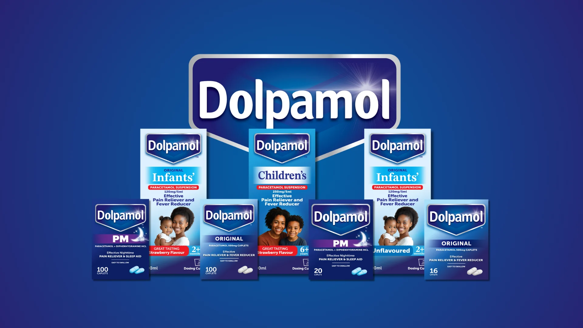 Dolpamol pain relief packaging