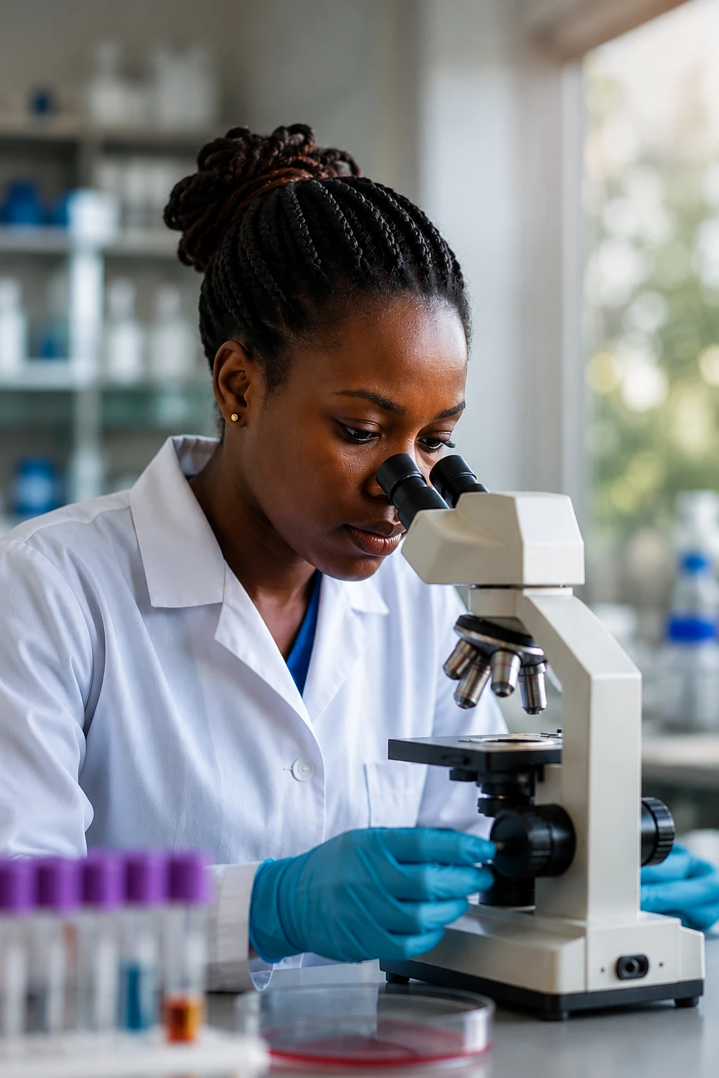 A Viedia researcher in the field